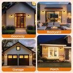 WIHTU Dusk to Dawn Outdoor Lighting Fixtures, Exterior Front Porch Light, Black Sensor Wall Sconce Lamp, Waterproof Wall Lantern, Anti Rust Outside Coach Lights for House, Doorway, Garage