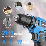 PULITUO Tool Set, 148-Piece Home Drill Set with 12V Blue Cordless Drill, Hand tool Kits, and Box, Suitable for Men, Women, and DIY Enthusiasts for Home Improvement.