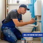 10 Pack Pro-Grade Premium Wall/Trim House Paint Brush Set Great for Professional Painter and Home Owners Painting Brushes for Cabinet Decks Fences Interior Exterior & Commercial Paintbrush.