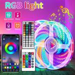 USB RGB LED Strip Light Christmas 5V 5050 Flexible Ribbon Tape Lamp Remote App Control Music Sync Backlight Room Decorations