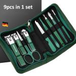 6-9 Pcs Manicure Set With Leather Case Professional Foot And Face Care Tool Kits Stainless Steel Nail Clipper Sets Gift