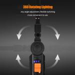 Portable COB LED Flashlight USB Rechargeable Work Light Magnetic Lanterna Hanging Lamp with Built-in Battery Camping Torch