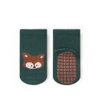Homefish 6 Pairs Kids Non-Slip Socks Cute Cartoon Fox and Bear Pattern Childrens Boys Girls Floor Socks Comfortable for Toddler