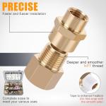 Ailbiuko 156PCS Brass Pipe Fittings Assortment Kit 1/8" 1/4" 3/8" 1/2" 3/4" NPT Adapter,Reducer Bushing, Hex Nipple, Reducing Hex Coupling,Hex Head Plugs,Street Elbow,Street Tee,Socket Plug