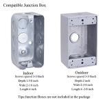 CLOUDY BAY 120V Dimmable LED Indoor Outdoor Step Light,3-Pack,3000K Warm White,Stair Light,White Finish