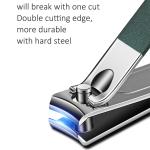 Ouriner 6-18Pcs Portable Manicure Sets Pedicure Kits Bright Black Nail Clipper Set Personal Care Tools Eyebrow Scissors