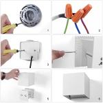 Kawell 12W Modern LED Wall Sconce Adjustable Beam Angle Waterproof IP65 Aluminum Wall Light Indoor Outdoor for Bathroom Living Room Bedroom Hallway Corridor Stairs, White 6000K