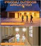 CLOUDY BAY Indoor/Outdoor Motion Sensor LED Wall Light,120V 15W 1000LM Porch Light,3000K/4000K/5000K Selectable,Wet Location,Brushed Nickel