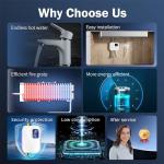 Tankless Water Heater Electric 110V, 3000W Instant Water Heater Under Sink, On Demand Hot Water Heater Electric with Digital Display, Electric Mini Water Heater for Kitchen Bathroom Washin