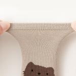 6 Pairs Kids Non-Slip Socks Cute Cartoon Fox and Bear Pattern Childrens Boys Girls Floor Socks Comfortable for Toddler