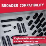 96PC 3/8" Drive Impact Socket Wrench and Bit Set Standard & Deep SAE & Metric