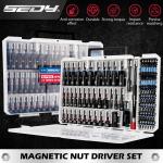80PC Magnetic Impact Nut Driver Set Metric & SAE with Adapter 1/4'' Quick Change
