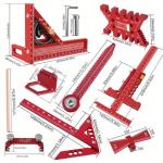 Aluminium Woodwork Measuring and Scribing Tool Set - 9 Piece Precision Kit for Carpentry and DIY Projects with Storage Box(10 Pieces.)