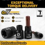 31PC Torx Bit Socket Set T8-T70 & E-Torx E4-E24 S2 Alloy Steel Star Premium CR-V