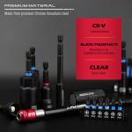 80PC Magnetic Impact Nut Driver Set Metric & SAE with Adapter 1/4'' Quick Change