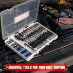 80PC Magnetic Impact Nut Driver Set Metric & SAE with Adapter 1/4'' Quick Change