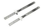 2pc 6" Stainless Steel Pocket Measuring Ruler with Clip Metric & SAE 1/2" Wide