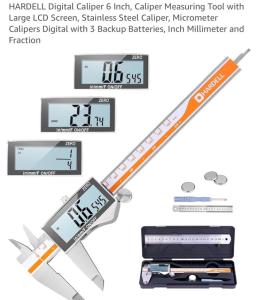 Digital Caliper,  Caliper Measuring Tool with Backlight LCD Scree...