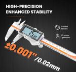 Digital Caliper,  Caliper Measuring Tool with Backlight LCD Scree...