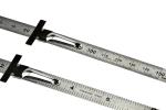 2pc 6" Stainless Steel Pocket Measuring Ruler with Clip Metric & SAE 1/2" Wide