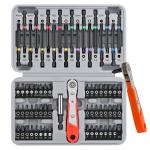 Hi-Spec 68pc Long Extended Screw Driver Bits and Mini Ratchet Wrench Handle Set.