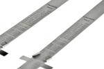 2pc 6" Stainless Steel Pocket Measuring Ruler with Clip Metric & SAE 1/2" Wide