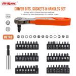 Hi-Spec 68pc Long Extended Screw Driver Bits and Mini Ratchet Wrench Handle Set.