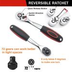 53Pcs Repair Tool Kit 1/4 inch Drive Socket Ratchet Wrench Set with Storage Case