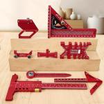 Aluminium Woodwork Measuring and Scribing Tool Set - 9 Piece Precision Kit for Carpentry and DIY Projects with Storage Box(10 Pieces.)