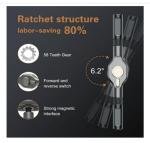 25Pcs 24 in 1 Multifunction Screwdriver Head Set Household Repair Ratchet Wrench