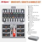 Hi-Spec 68pc Long Extended Screw Driver Bits and Mini Ratchet Wrench Handle Set.