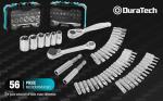DURATECH 56PC1/4"Mini Ratchet Wrench&Screwdriver Bit Set 2Set-in-1w/Storage Case
