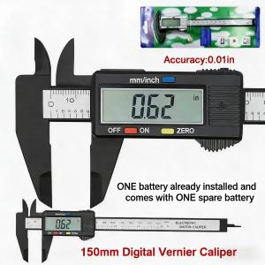 6" 150mm Digital Caliper Micrometer LCD Gauge Vernier Electronic Measuring Tool