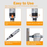 14Pc 1/2" Heavy Duty Impact Screwdriver Driver Set SAE Reversible w/ Metal Case.