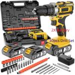 18/30/136pcs 20V Electric Cordless Drill Tool Box Set Screwdriver Bits