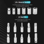 DURATECH 56PC1/4"Mini Ratchet Wrench&Screwdriver Bit Set 2Set-in-1w/Storage Case