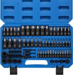 71 PCS Master Hex & Torx Bit Socket Set, 1/4" & 3/8" & 1/2" Drive Metric/SAE