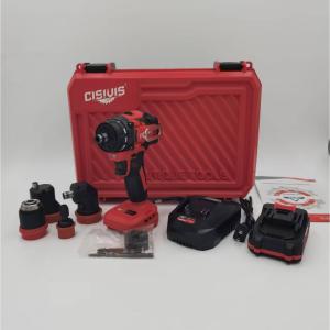Cisivis 4-in-1 Brushless Cordless Multi-Head Drill Kit with Battery & Charger -