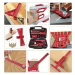 Aluminium Woodwork Measuring and Scribing Tool Set - 9 Piece Precision Kit for Carpentry and DIY Projects with Storage Box(10 Pieces.)