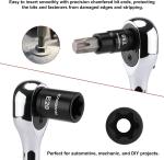 71 PCS Master Hex & Torx Bit Socket Set, 1/4" & 3/8" & 1/2" Drive Metric/SAE