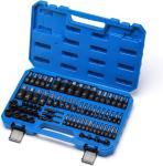 71 PCS Master Hex & Torx Bit Socket Set, 1/4" & 3/8" & 1/2" Drive Metric/SAE