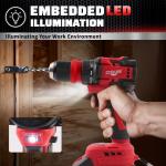 Cisivis 4-in-1 Brushless Cordless Multi-Head Drill Kit with Battery & Charger -