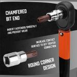 34PC Master Torx Bit Socket Set S2 Steel 1/2" 3/8" 1/4"  Drive Star Heat-treated