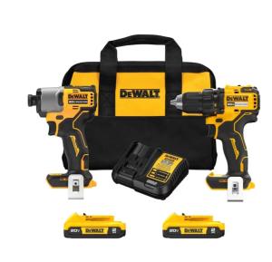 DEWALT 20V MAX 2-Tool Brushless Power Tool Combo Kit with Soft Case -2-Batteries