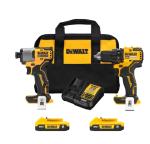 DEWALT 20V MAX 2-Tool Brushless Power Tool Combo Kit with Soft Case -2-Batteries