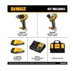 DEWALT 20V MAX 2-Tool Brushless Power Tool Combo Kit with Soft Case -2-Batteries