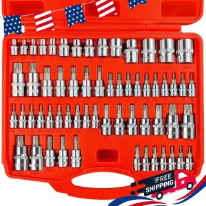 Master Torx Bit Socket and External Torx Socket Set, 60-Piece