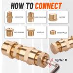 Ailbiuko 60pcs Brass Pipe Fittings Assortment Kit,Reducer Bushing,Hex Nipple,Reducing Hex Coupling,Hex Heand Plug,End Cap and Socket Plug Fitting Kit