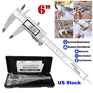 6" 150mm Digital Caliper Electronic Micrometer LCD Measuring Tool with Fraction