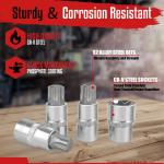 Master Torx Bit Socket and External Torx Socket Set, 60-Piece